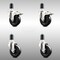 Service Caster 4 Inch 316SS Soft Rubber Swivel 1-5/8 Inch Stem Caster Lock Brake SCC, 2PK SCC-SS316TTLEX20S414-SRS-2-S-2-158 - alternate 2